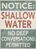 Shallow Water Notice Poster Print - GST
