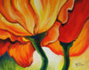 Golden Poppy Abstract Poster Print - Marcia Baldwin