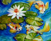 Dance Of The Koi 2 Poster Print - Marcia Baldwin