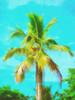 Tropical Palm painted Poster Print - GST