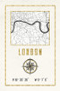 London England Map Gold Vintage Compass and Coordinates Poster Print - Magick Nature