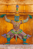 Thailand- Bangkok. Yaksha- demon depicted in the Ramayana- guarding Wat Phra Kaew Poster Print - Tom Haseltine