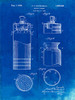 PP204- Faded Blueprint Cocktail Shaker Patent Poster Poster Print - Cole Borders