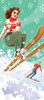 Vintage Skiers Poster Print - Larry Hunter