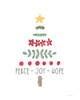 Peace, Joy, Hope Christmas Tree Poster Print - Lisa Larson