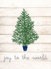 Joy To The World Christmas Tree Poster Print - Kimberly Allen
