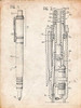 PP163- Vintage Parchment Ball Point Pen Patent Poster Poster Print - Cole Borders