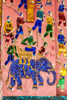 Laos- Luang Prabang. Mosaic mural depicting a man riding an elephant Poster Print - Tom Haseltine
