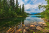 Canada- Alberta- Jasper National Park. Mountain landscape with lake and forest. Poster Print - Gallery Jaynes