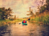 Kayaker Watercolor Poster Print - GST