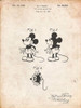 PP191- Vintage Parchment Mickey Mouse 1929 Patent Poster Poster Print - Cole Borders