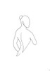 Line Female Back 4 Poster Print - and Brush Line