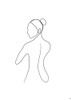 Line Female Back 3 Poster Print - and Brush Line