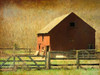 Red barn in Kent Poster Print - GST
