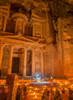 Illuminated night presentation-Petra-Jordan. Built by Nabataeans in 100 BC. Poster Print - William Perry