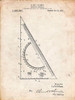 PP786-Vintage Parchment Drafting Triangle 1922 Patent Poster Poster Print - Cole Borders