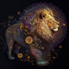Lion of Celestial Nature Poster Print - Jake Fouracre