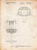 PP782-Vintage Parchment Disc Golf Basket Patent Poster Poster Print - Cole Borders