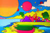 Pop Art Landscape 1216 Poster Print - Howie Green