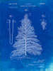 PP765-Faded Blueprint Christmas Tree Poster Poster Print - Cole Borders
