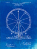 PP167- Faded Blueprint Ferris Wheel Poster Poster Print - Cole Borders