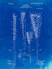 PP166- Faded Blueprint Lacrosse Stick Patent Poster Poster Print - Cole Borders
