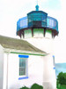 Blue Beacon Light painted Poster Print - GST