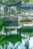 Ancient Chinese pagoda reflection. Humble Administrators Garden-Jiangsu-China. Poster Print - William Perry