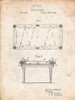 PP149- Vintage Parchment Pool Table Patent Poster Poster Print - Cole Borders