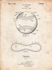 PP143- Vintage Parchment Baseball Stitching Patent Poster Print - Cole Borders
