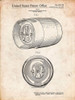 PP730-Vintage Parchment Beer Keg Patent Poster Poster Print - Cole Borders