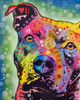 Thoughtful Pit Bull White Bubble Poster Print - Russo Collection Dean