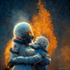 Astro Cruise 6 - True love means never abandoning someone Poster Print - Ben Heine