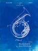 PP1049-Faded Blueprint Sousaphone Patent Poster Poster Print - Cole Borders