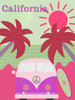 California Camper Van Poster Print - Travel Posters Vintage