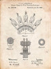 PP1031-Vintage Parchment Screw Clamp 1880  Patent Poster Poster Print - Cole Borders