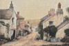 English Village watercolor Poster Print - GST
