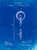 PP133- Faded Blueprint Thomas Edison Light Bulb Poster Poster Print - Cole Borders