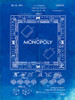 PP131- Faded Blueprint Monopoly Patent Poster Poster Print - Cole Borders