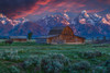 Mormon Row Barn Sunrise Poster Print - Online Galloimages