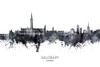 Salisbury England Skyline Poster Print - Michael Tompsett