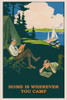 Vintage Camping Poster Poster Print - Travel Posters Vintage