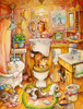 More Bathroom Cats Poster Print - Bill Bell
