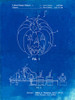 PP1003-Faded Blueprint Pumpkin Patent Poster Poster Print - Cole Borders