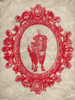 Framed Bison in Crimson Poster Print - Studio SEA