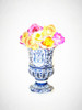 Roses in Chinoiserie Vase Still Life Poster Print - GST