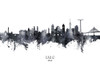 CAidiz Spain Skyline Poster Print - Michael Tompsett
