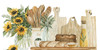Tuscan Bread Board with Sunflowers Poster Print - Cindy Jacobs