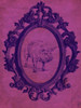 Framed Pig in Violet Poster Print - Studio SEA