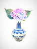 Hydrangea in Chinoiserie Vase Still Life Poster Print - GST